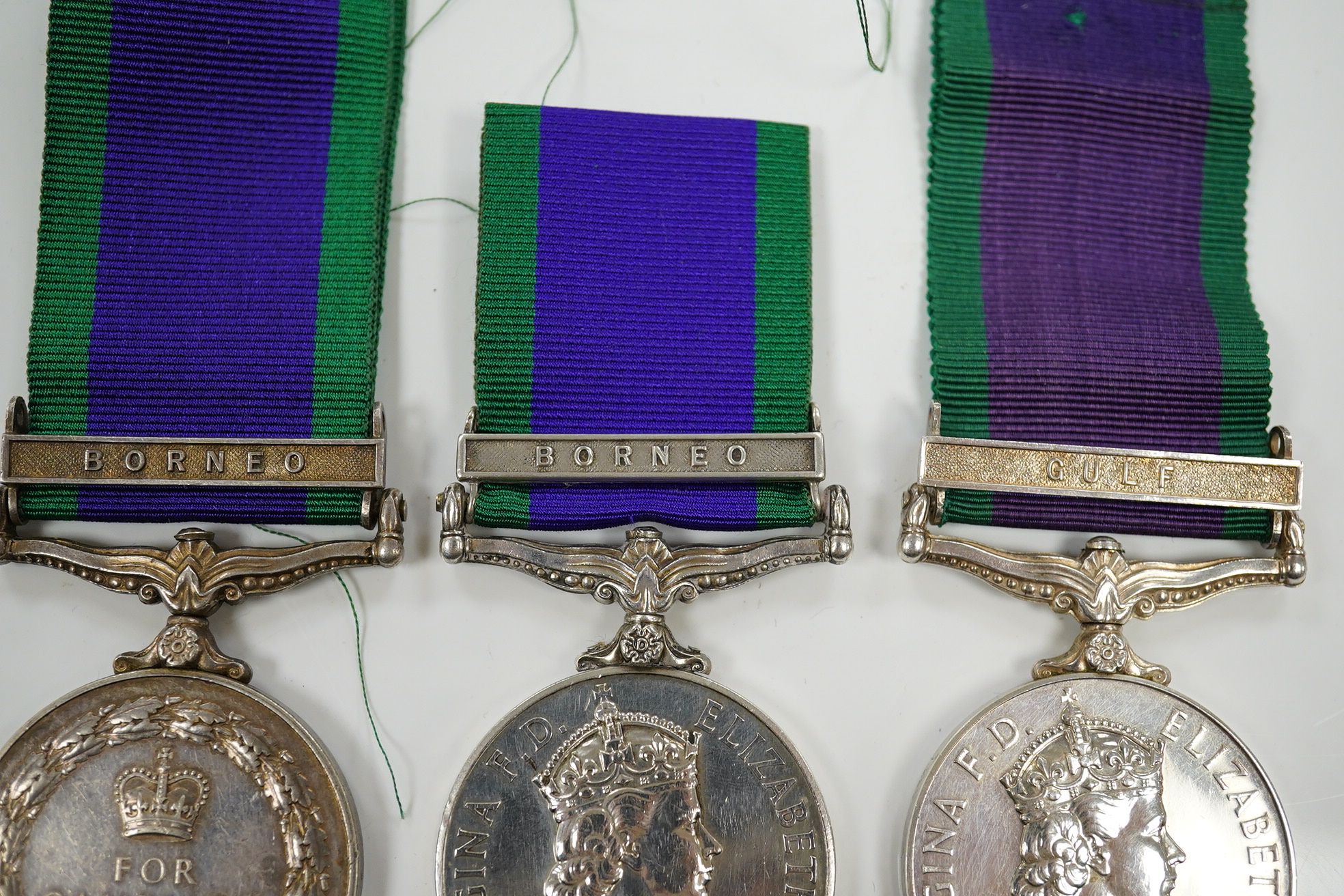 Three ERII Campaign Service Medals